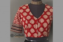 Ajrakh Dabu Gamathi Blouse Designs From Godhuli Online Store